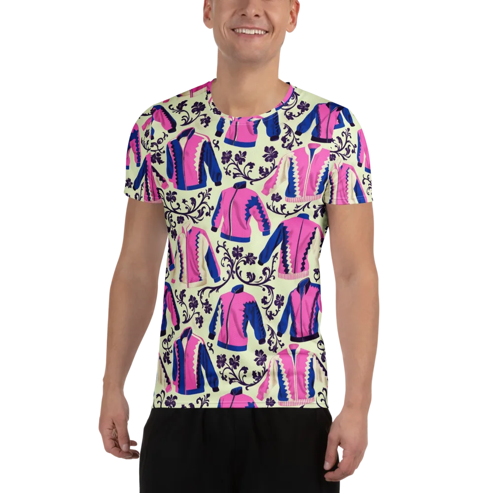 Neon Folklore on Men's Athletic T-Shirt — Front