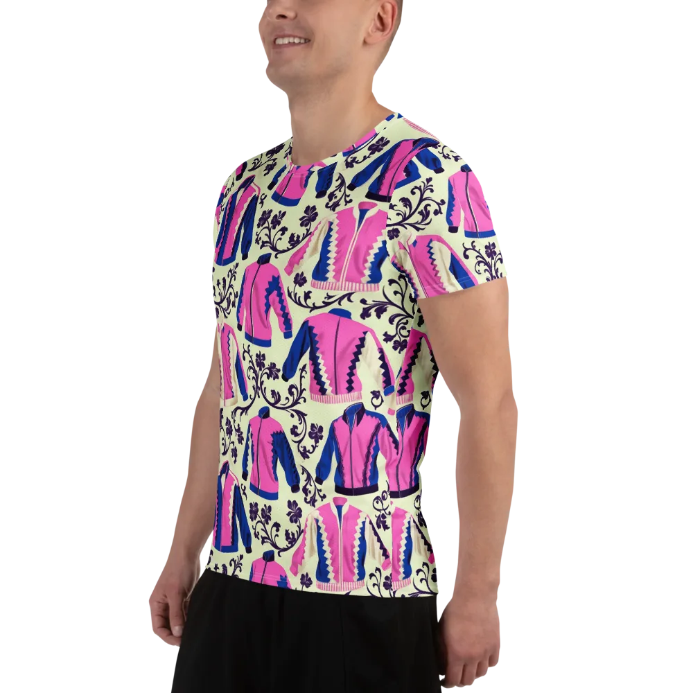 Neon Folklore on Men's Athletic T-Shirt — Left