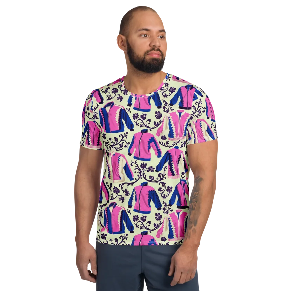 Neon Folklore on Men's Athletic T-Shirt — Front
