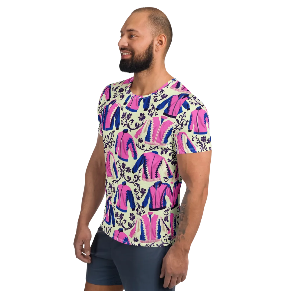Neon Folklore on Men's Athletic T-Shirt — Left
