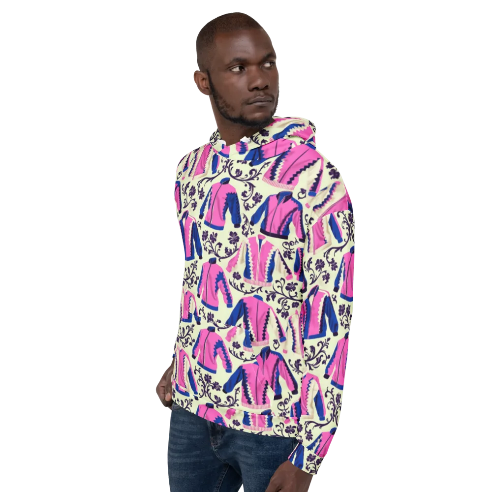 Neon Folklore on Hoodie — Left