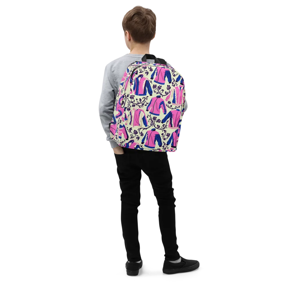 Neon Folklore on Minimalist Backpack — Right Front