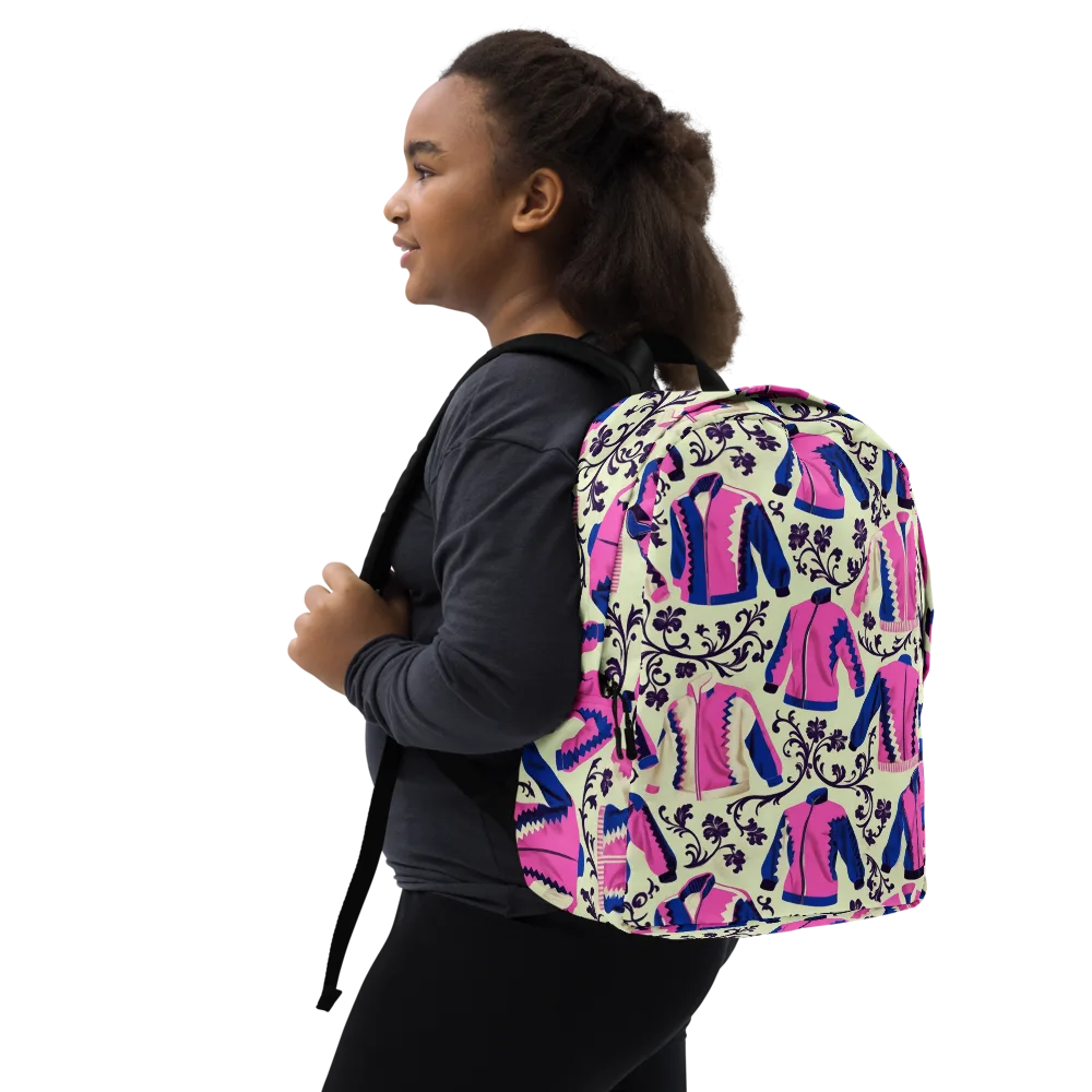 Neon Folklore on Minimalist Backpack — Right Front
