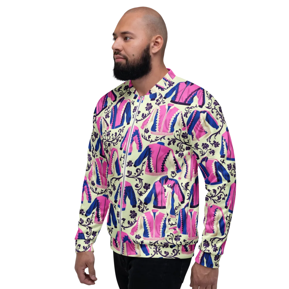 Neon Folklore on Bomber Jacket — Left