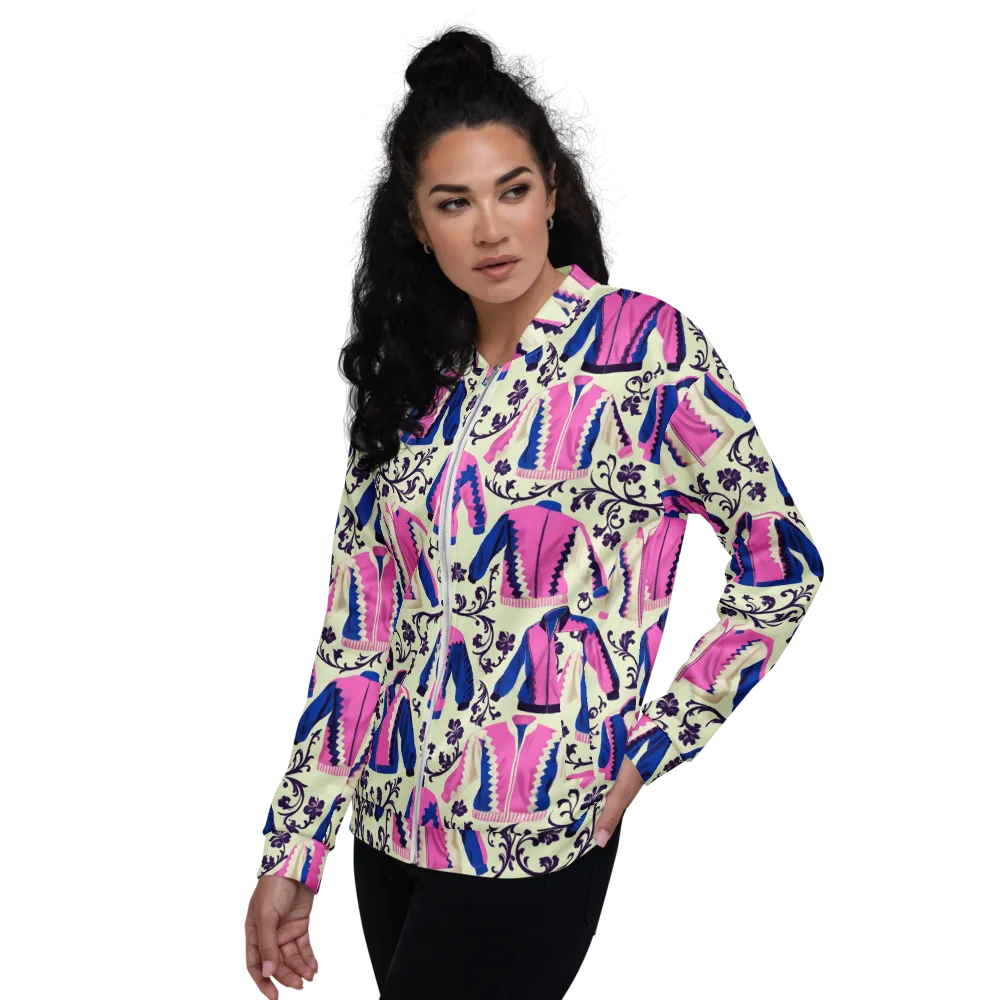 Neon Folklore on Bomber Jacket — Left