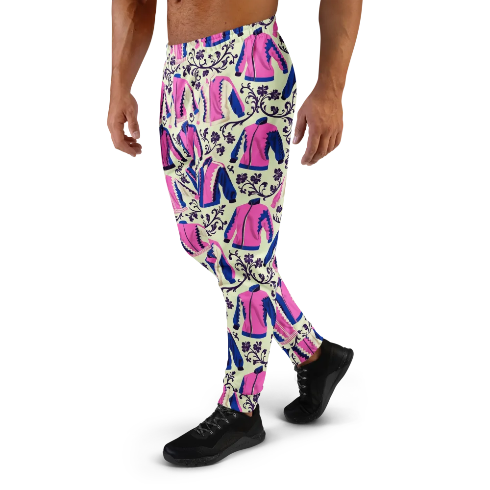 Neon Folklore on Men's Joggers — Left