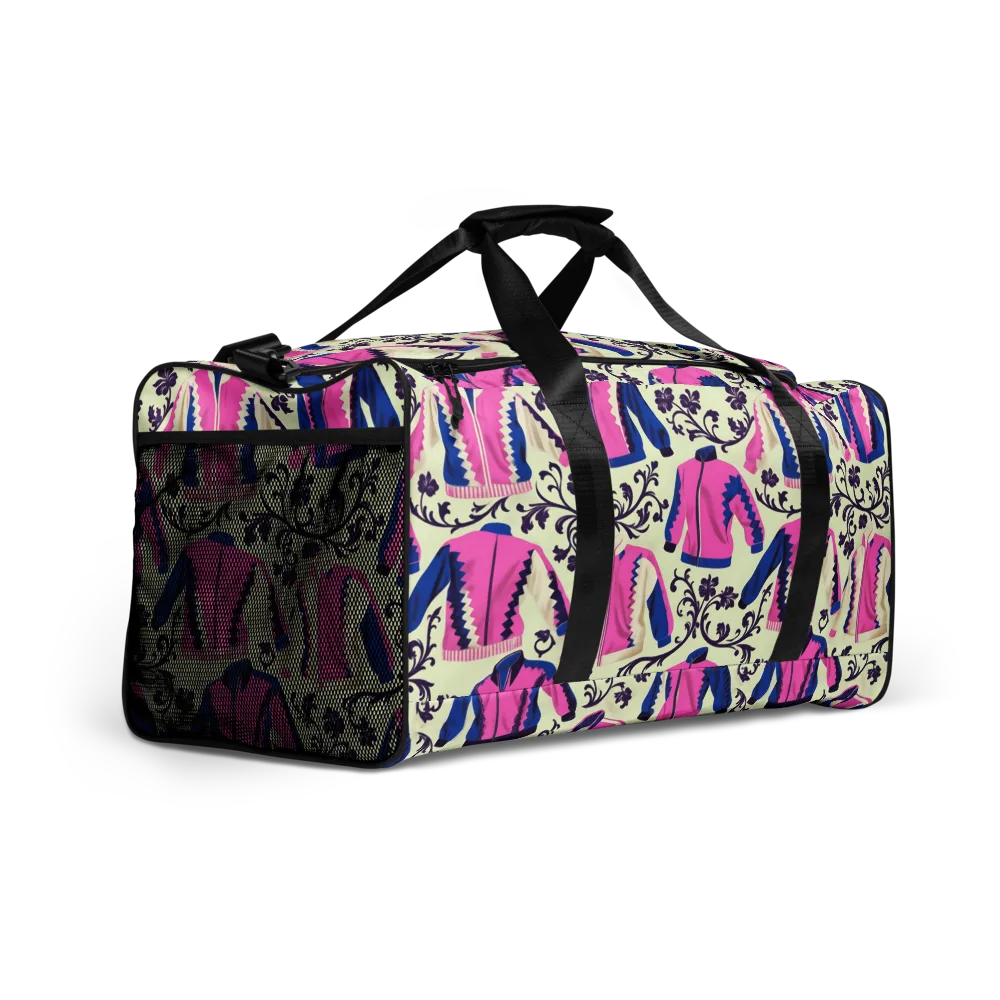 Neon Folklore on Duffle Bag — Right Front