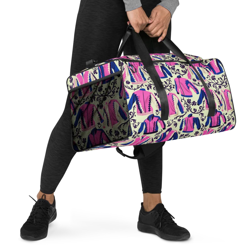 Neon Folklore on Duffle Bag — Right Front