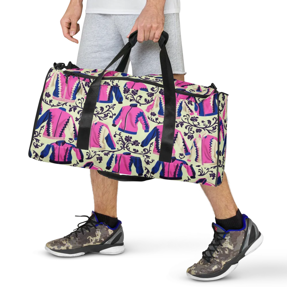 Neon Folklore on Duffle Bag — Front