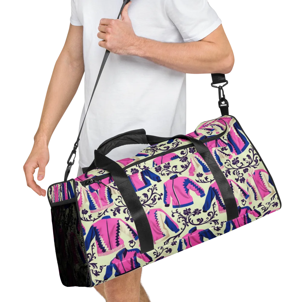 Neon Folklore on Duffle Bag — Right Front