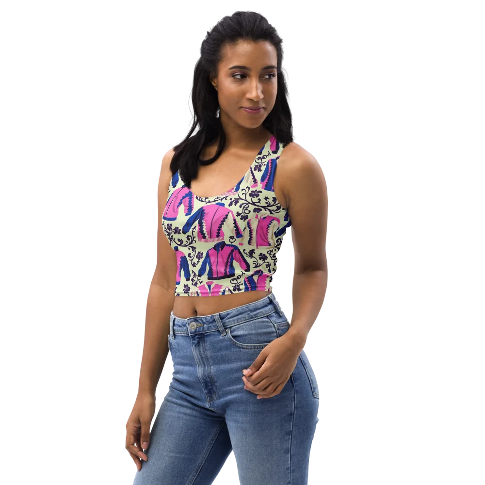 Neon Folklore on Crop Top — Left Front