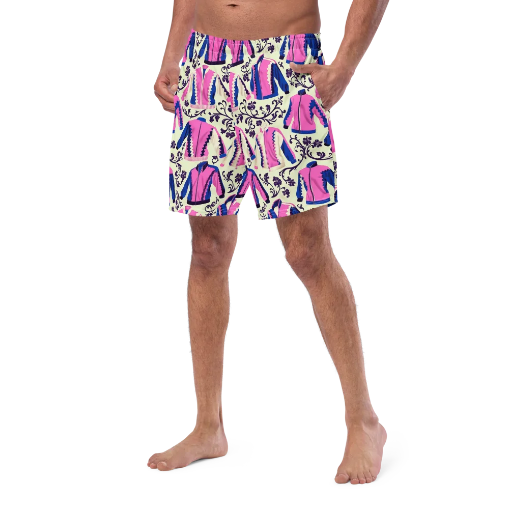 Neon Folklore on Swim Trunks — Left Front