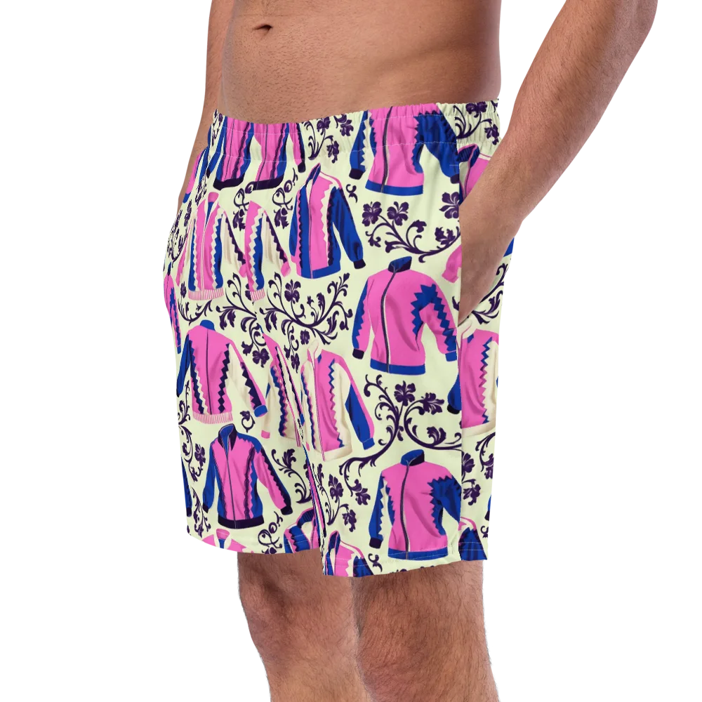 Neon Folklore on Swim Trunks — Left Front
