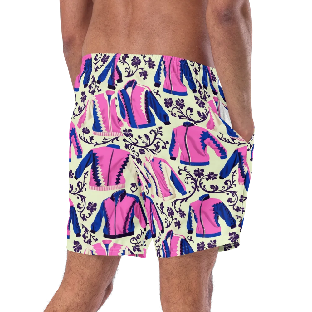 Neon Folklore on Swim Trunks — Right Back