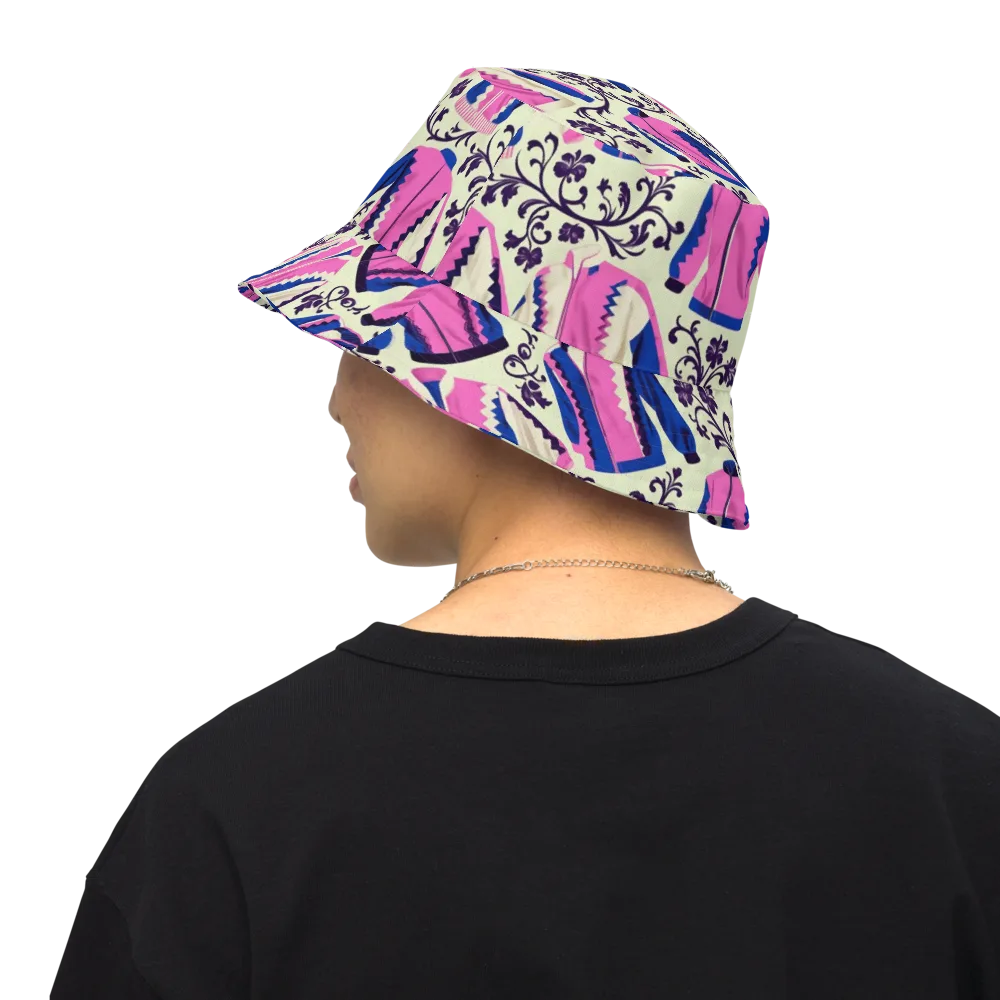Neon Folklore on Reversible Bucket Hat — Back Inside
