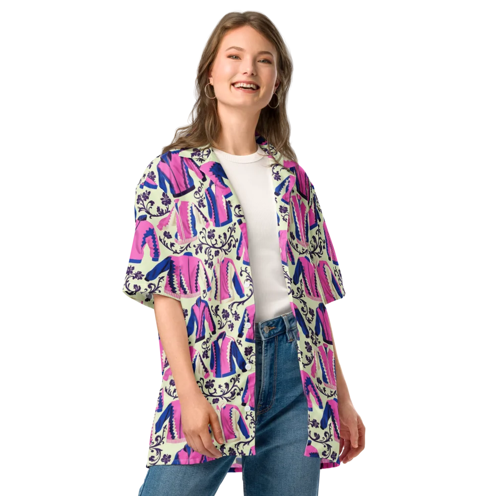 Neon Folklore on Button Shirt — Front