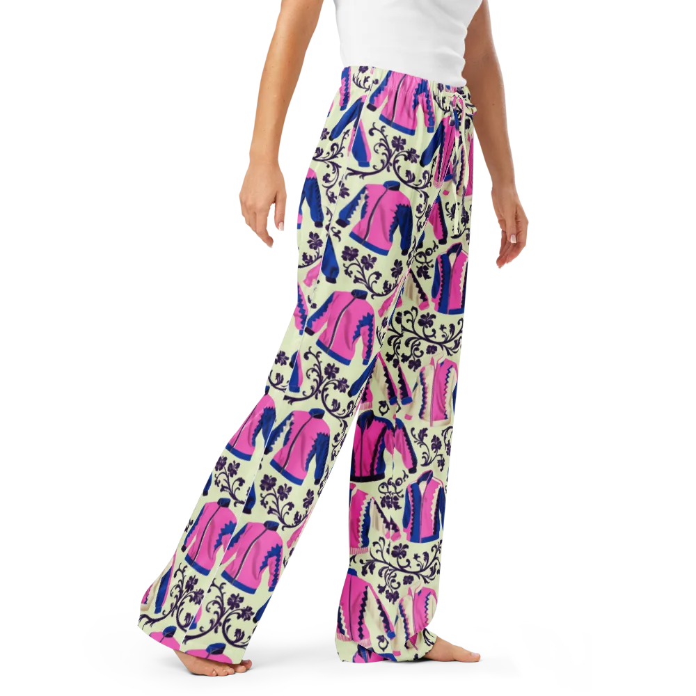 Neon Folklore on Women's Pajama Pants — Right Front