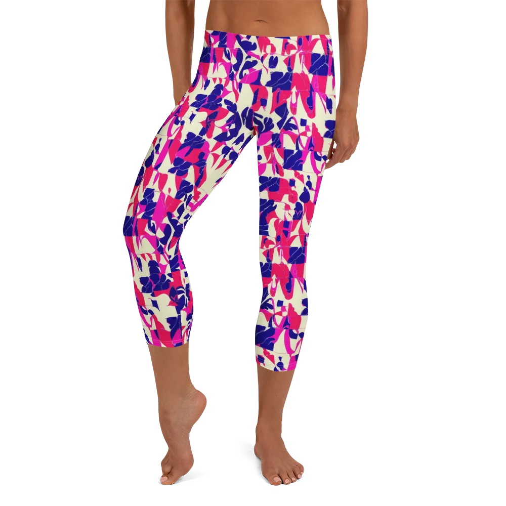 Midnight Fuchsia on Capri Leggings — Front