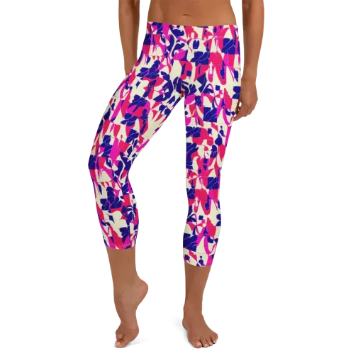 Midnight Fuchsia on a Capri Leggings