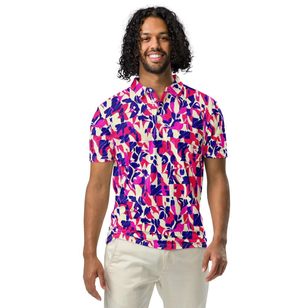 Midnight Fuchsia on Men's Slim Fit Polo Shirt — Front