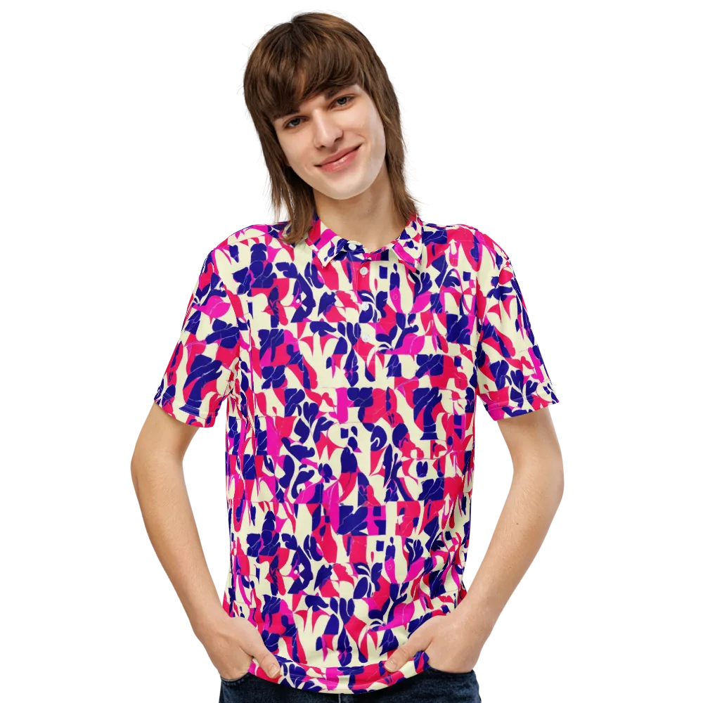Midnight Fuchsia on Men's Slim Fit Polo Shirt — Front