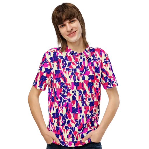 Midnight Fuchsia on a Men's Slim Fit Polo Shirt