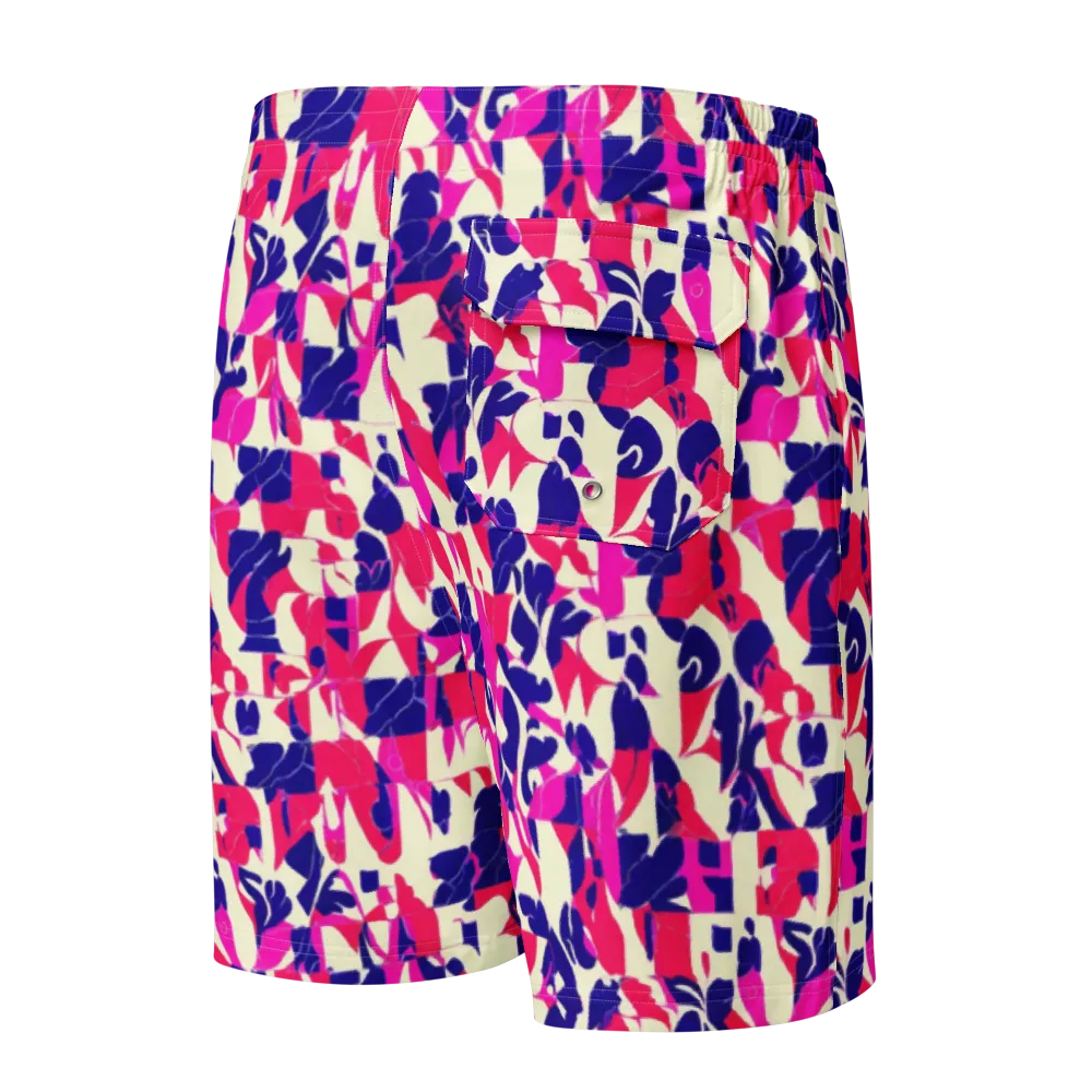 Midnight Fuchsia on Men's Board Shorts — Back