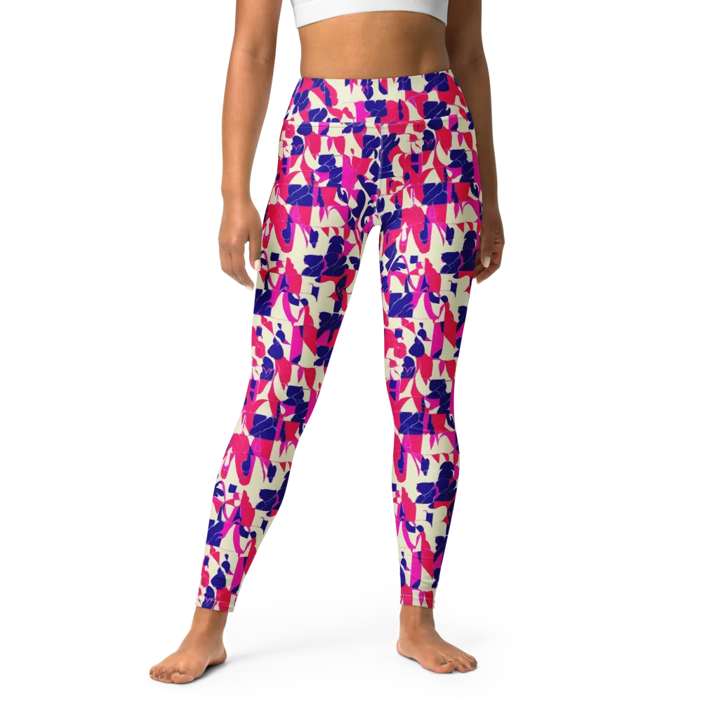 Midnight Fuchsia on Yoga Leggings — Front