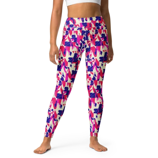 Midnight Fuchsia on a Yoga Leggings
