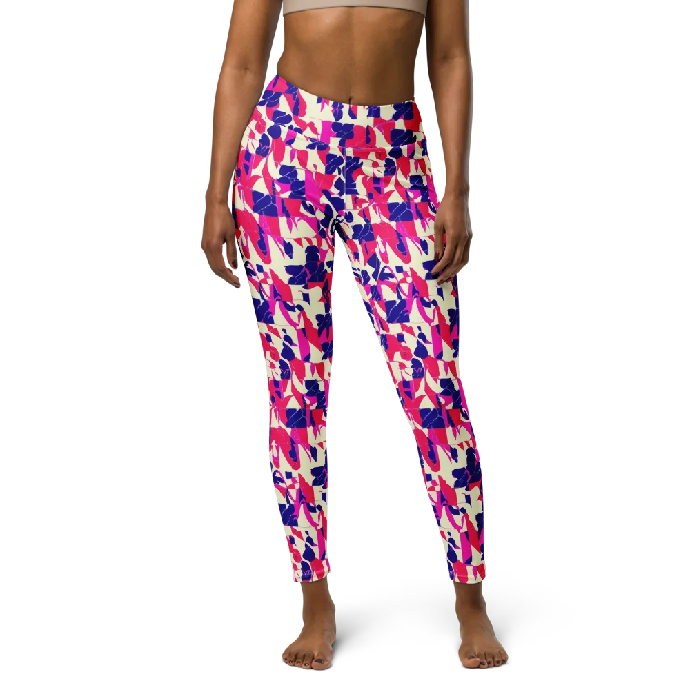 Midnight Fuchsia on Yoga Leggings — Front