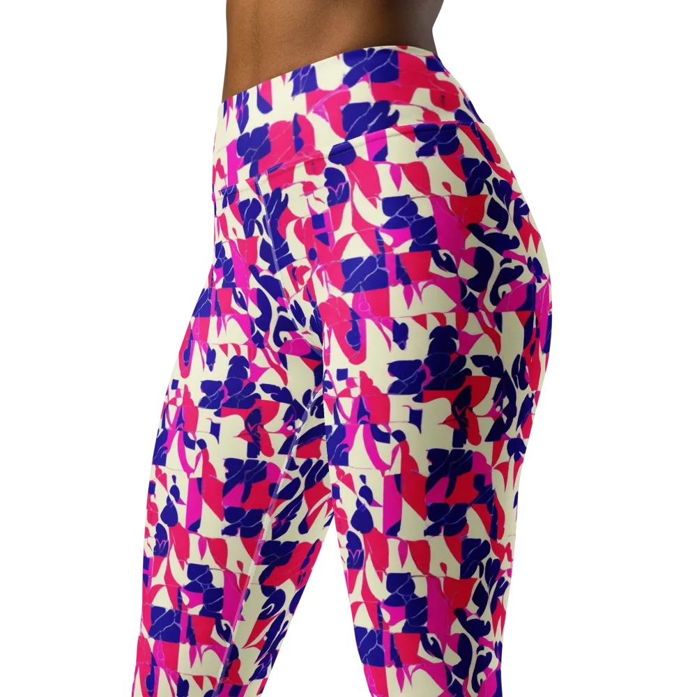 Midnight Fuchsia on Yoga Leggings — Left Front