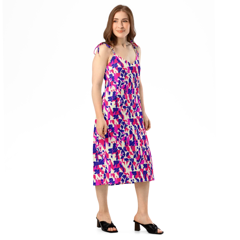 Midnight Fuchsia on Slip Dress — Right Front