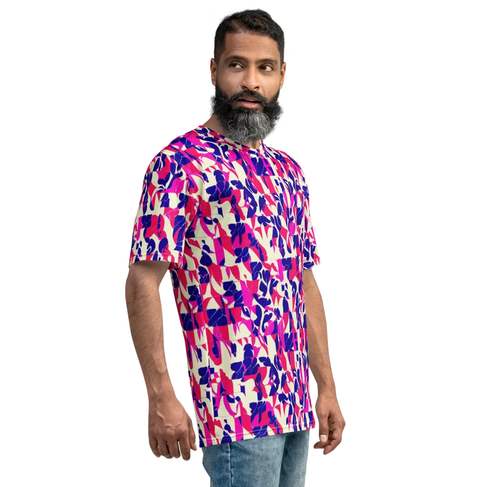 Midnight Fuchsia on Men's Crew Neck T-Shirt — Right