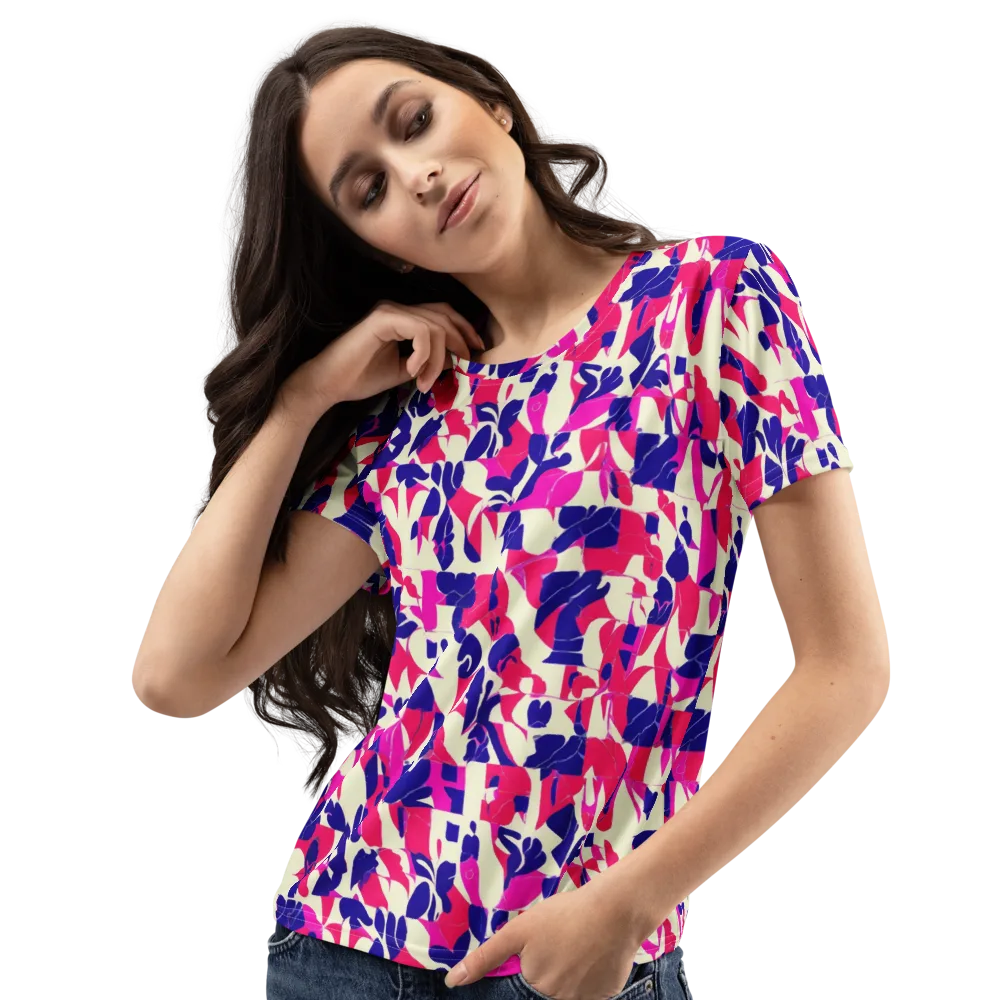 Midnight Fuchsia on Women's Crew Neck T-Shirt — Left Front