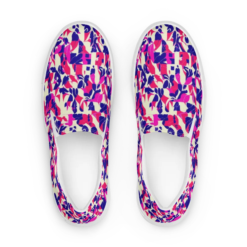 Midnight Fuchsia on Men's Slip-On Canvas Shoes — Front