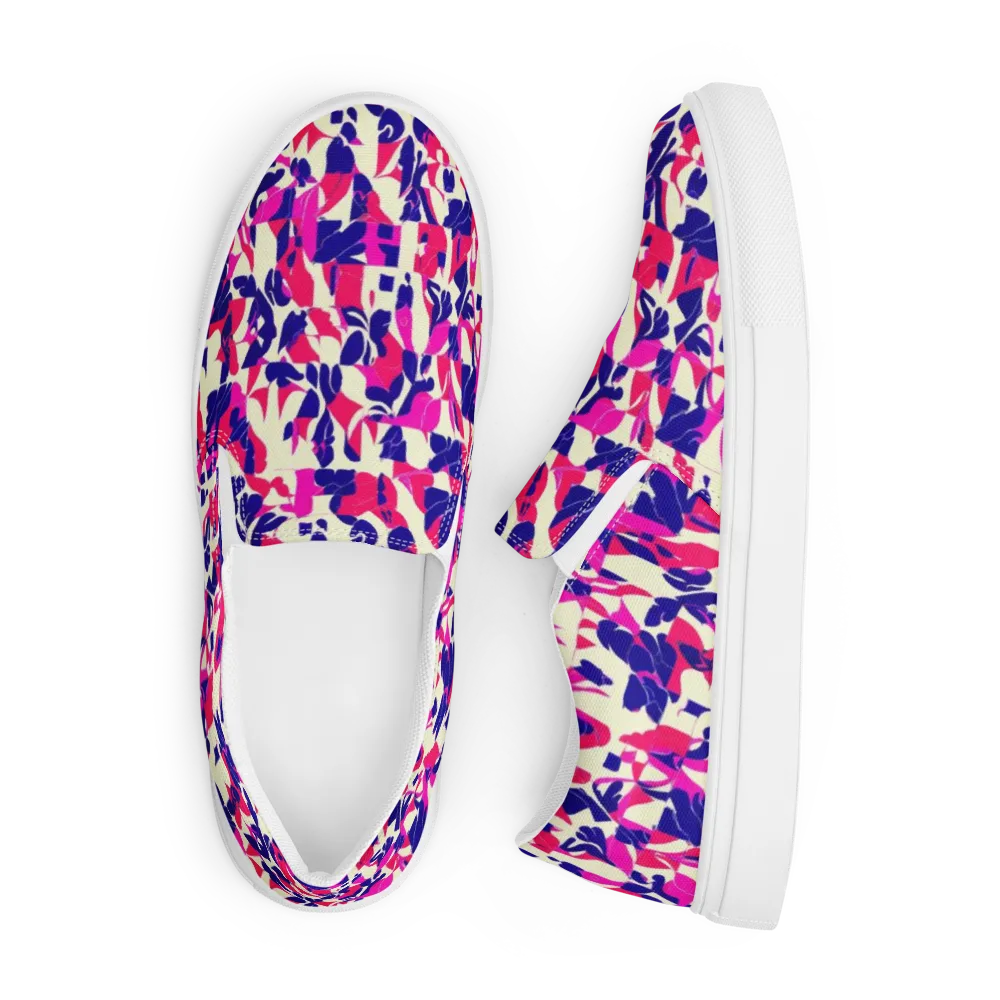 Midnight Fuchsia on Men's Slip-On Canvas Shoes — Front