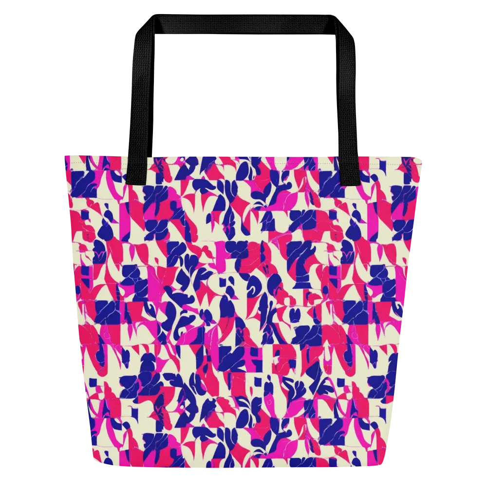 Midnight Fuchsia on Large Tote Bag W/ Pocket — Front