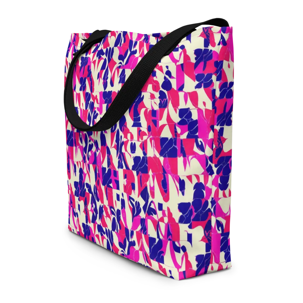 Midnight Fuchsia on Large Tote Bag W/ Pocket — Front