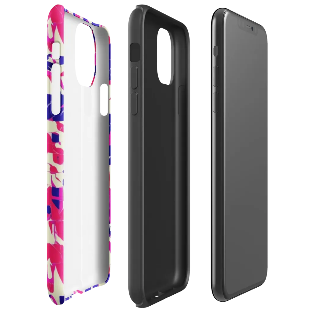 Midnight Fuchsia on Tough Case for iPhone® — Right