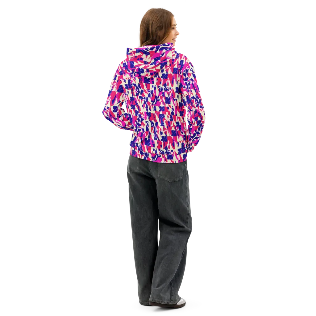 Midnight Fuchsia on Cotton Hoodie — Back