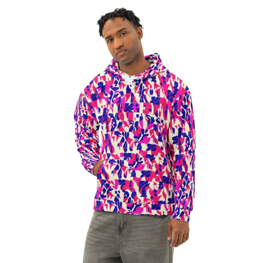Midnight Fuchsia on Cotton Hoodie — Left Front