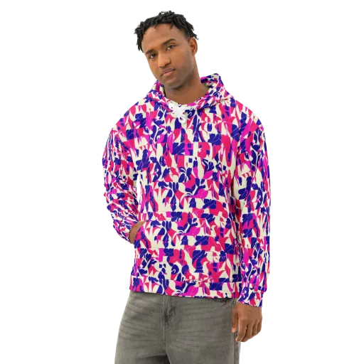 Midnight Fuchsia on a Cotton Hoodie