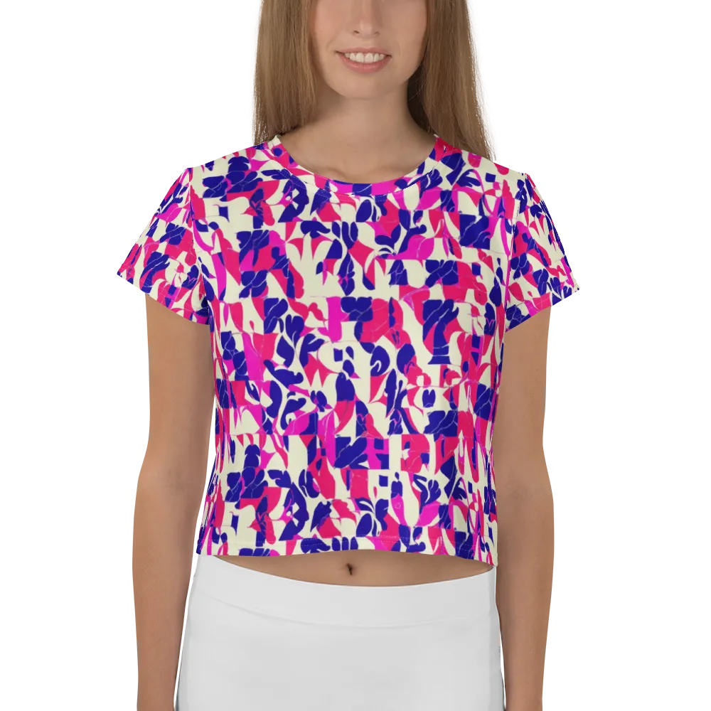 Midnight Fuchsia on Crop Tee — Front