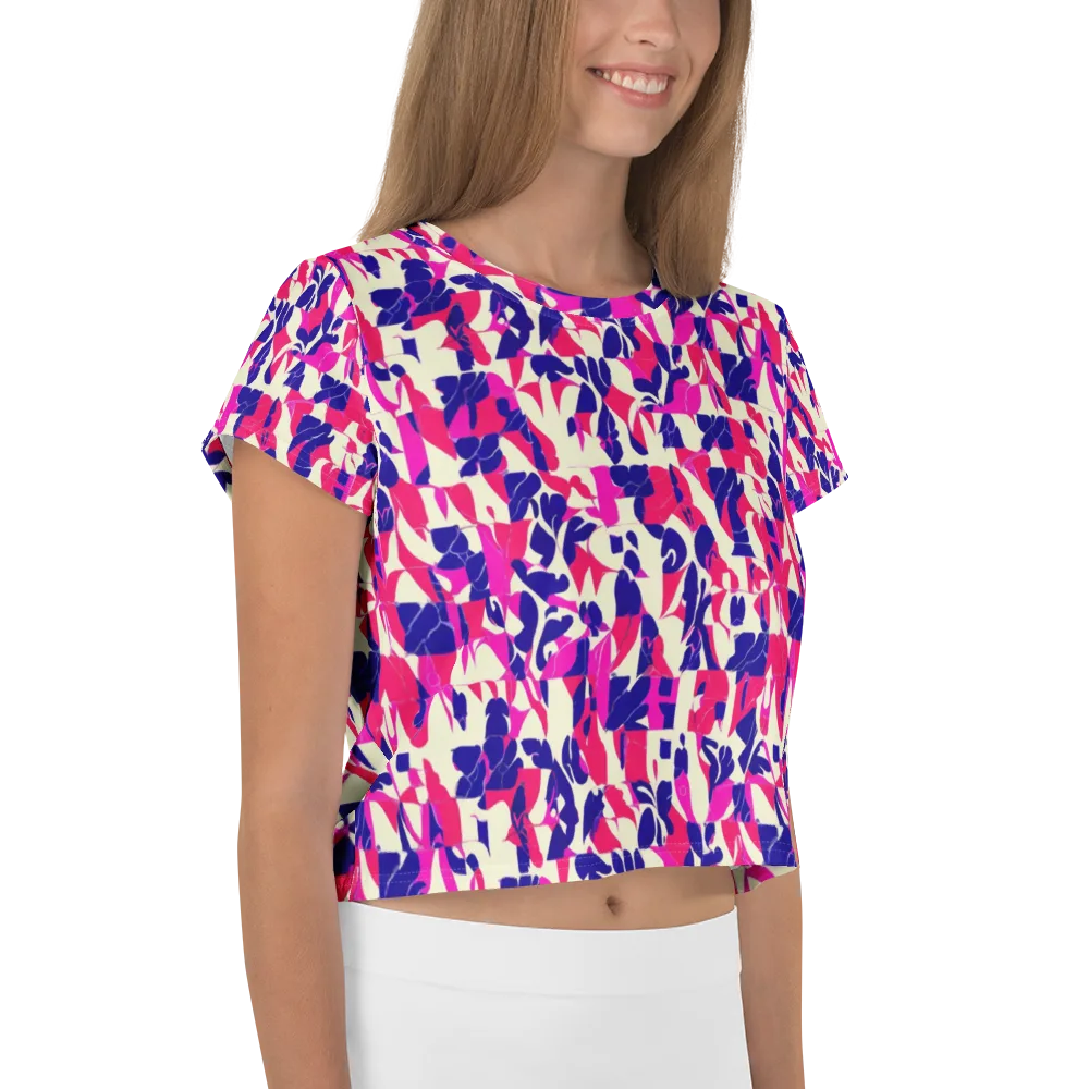 Midnight Fuchsia on Crop Tee — Right