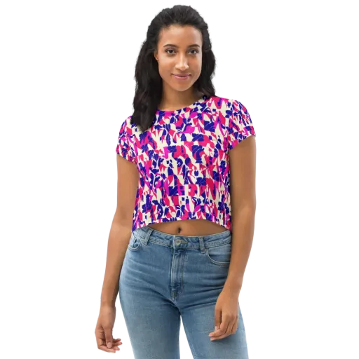 Midnight Fuchsia on a Crop Tee