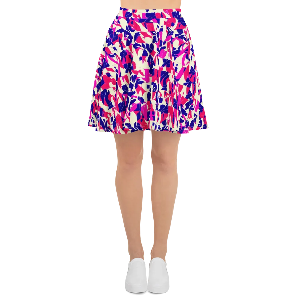 Midnight Fuchsia on Skater Skirt — Front