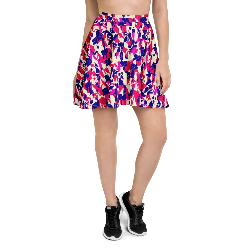 Midnight Fuchsia on Skater Skirt — Front