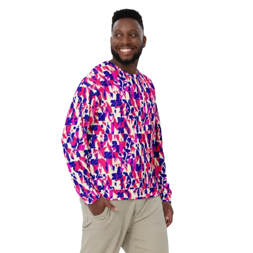 Midnight Fuchsia on a Sweatshirt
