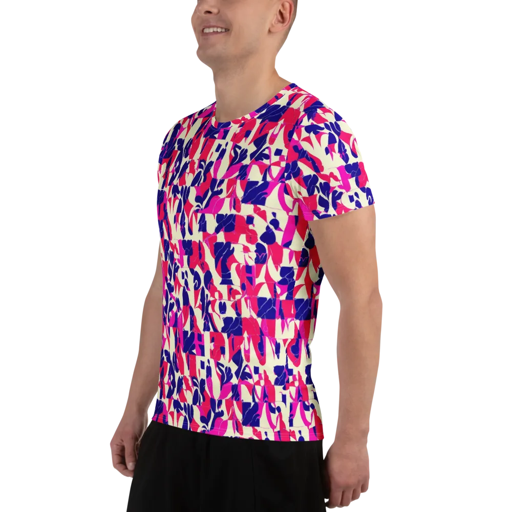 Midnight Fuchsia on Men's Athletic T-Shirt — Left