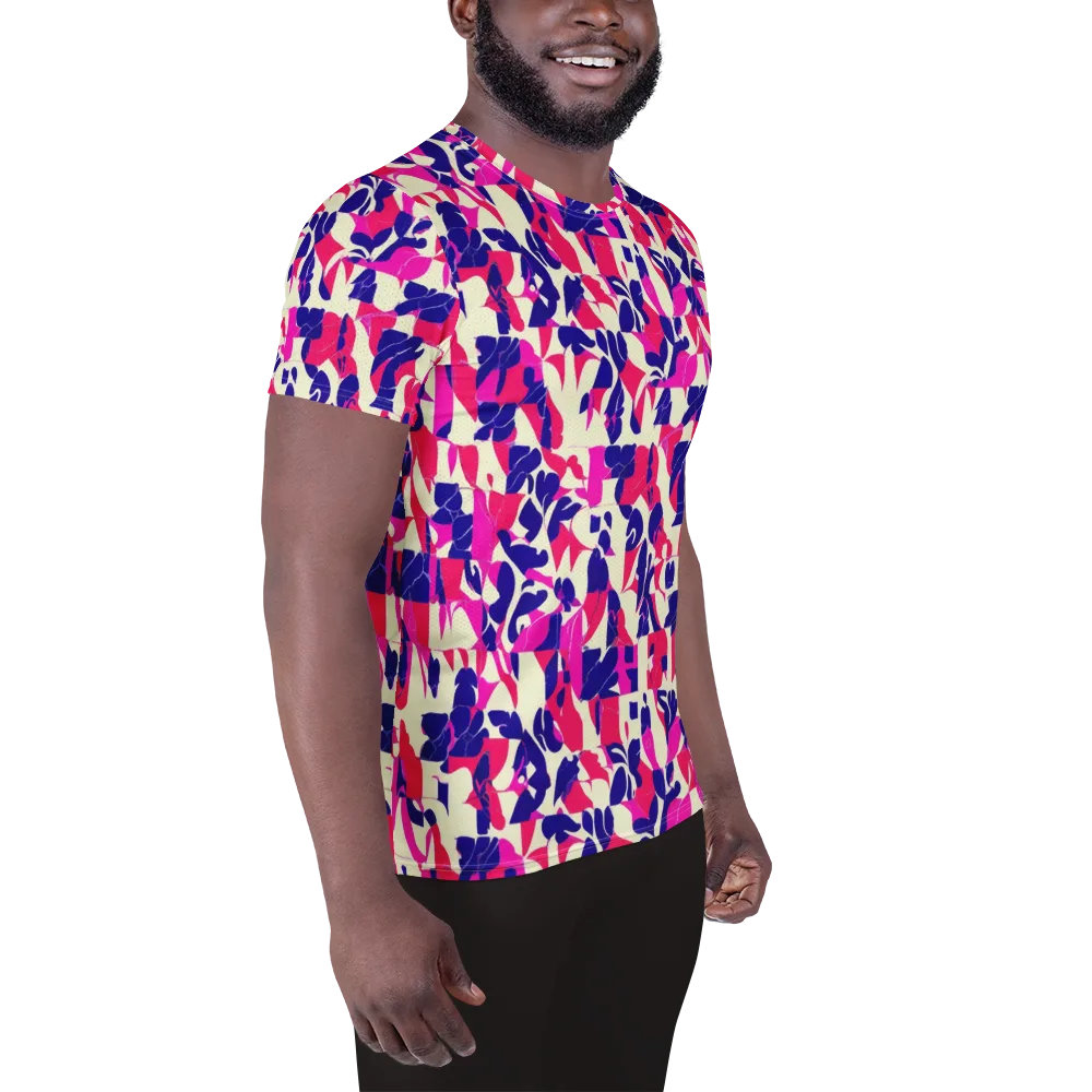 Midnight Fuchsia on Men's Athletic T-Shirt — Right